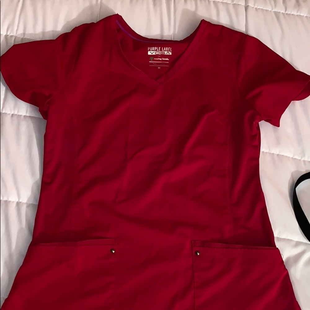 Purple Label Yoga Scrub top and bottom